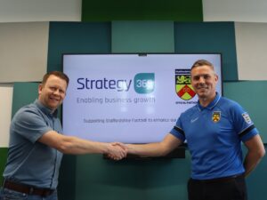Gavin Nixon, Managing Director of Strategy 365 and Gareth Thomas, Commercial & Partnerships Lead at Staffordshire FA.
